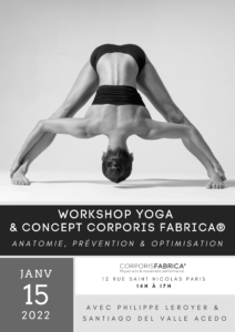 Affiche workshop yoga janvier 2022