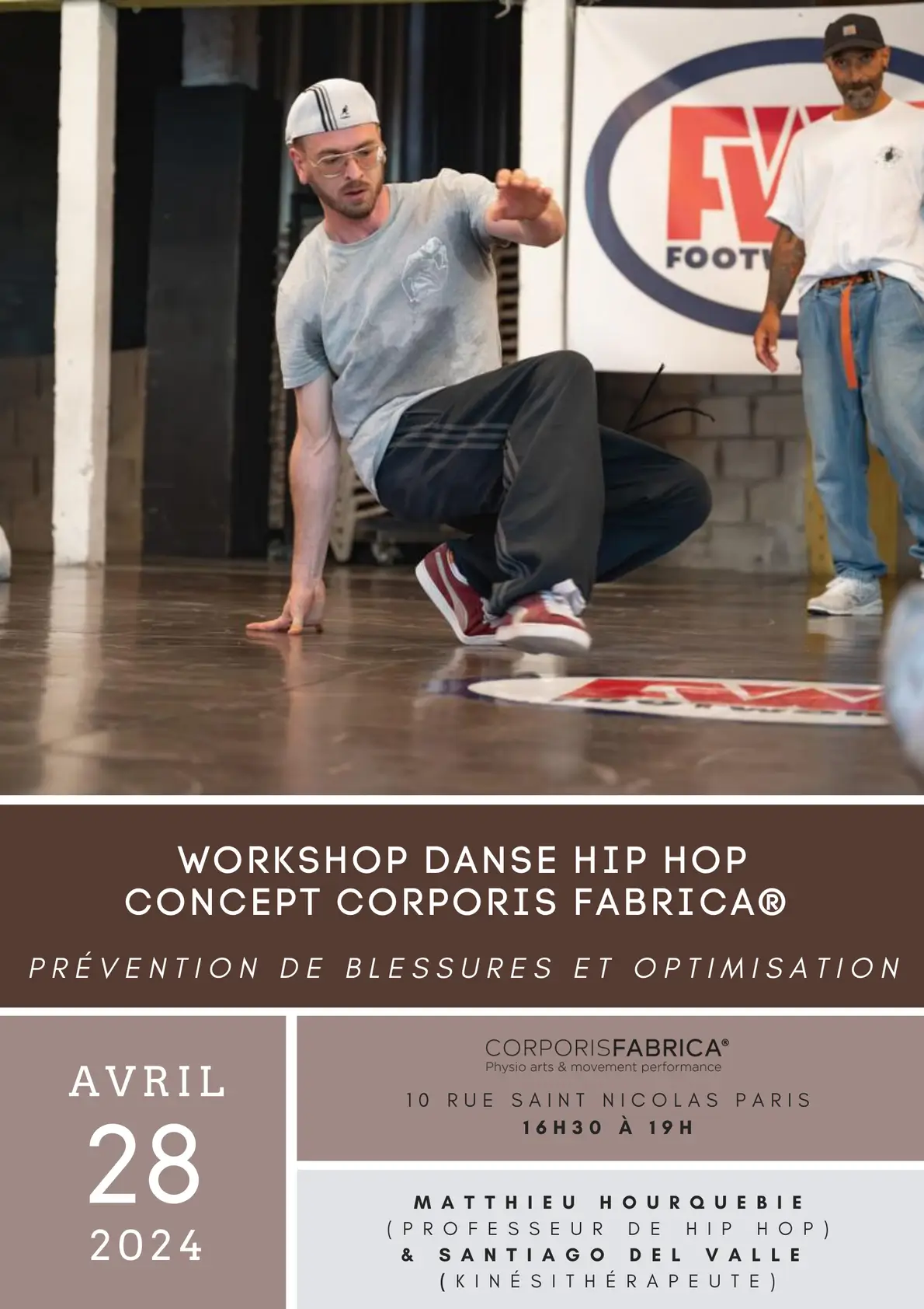 Affiche workshop Hip Hop Corporis Fabrica