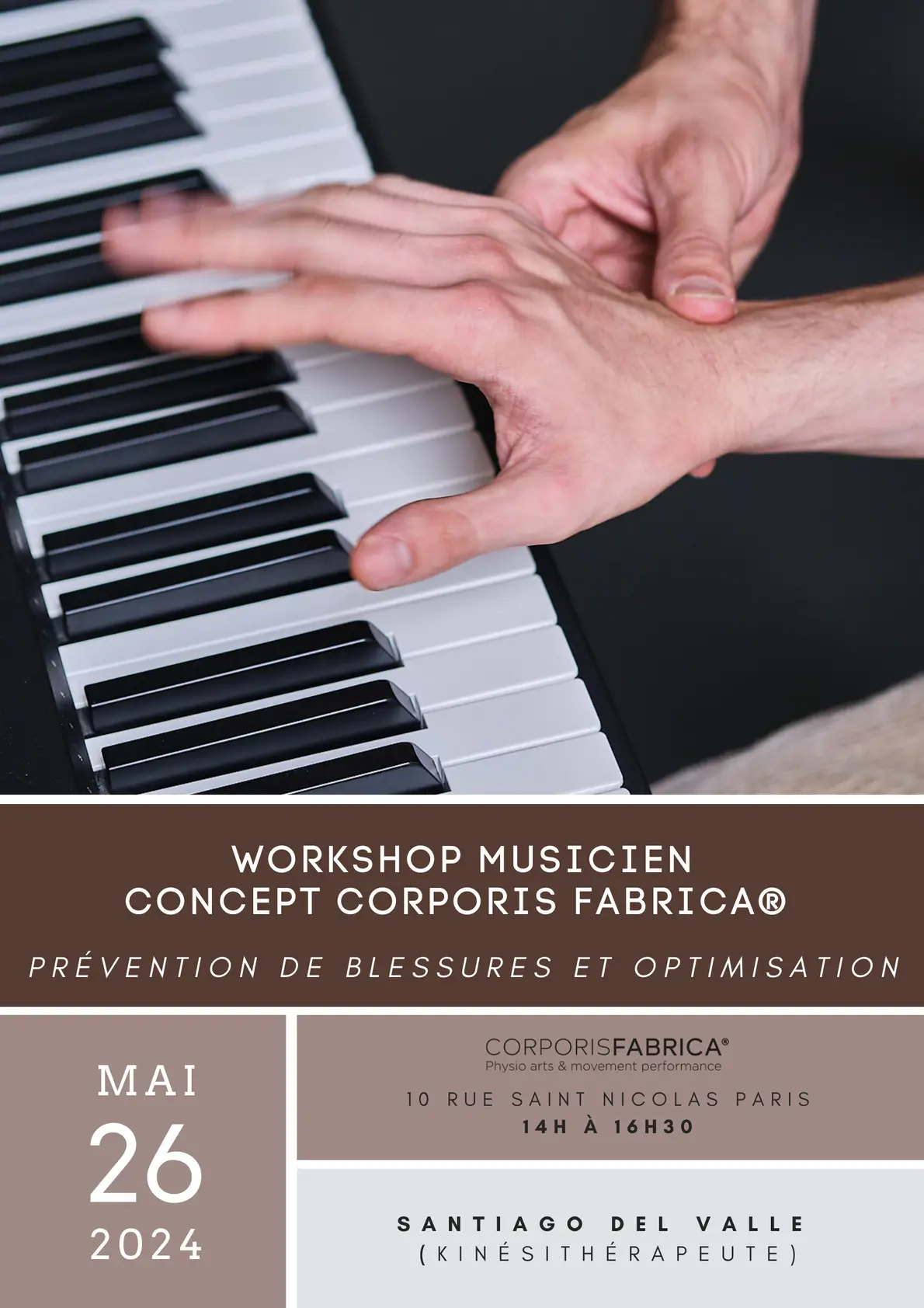 Affiche workshop Musiciens Corporis Fabrica